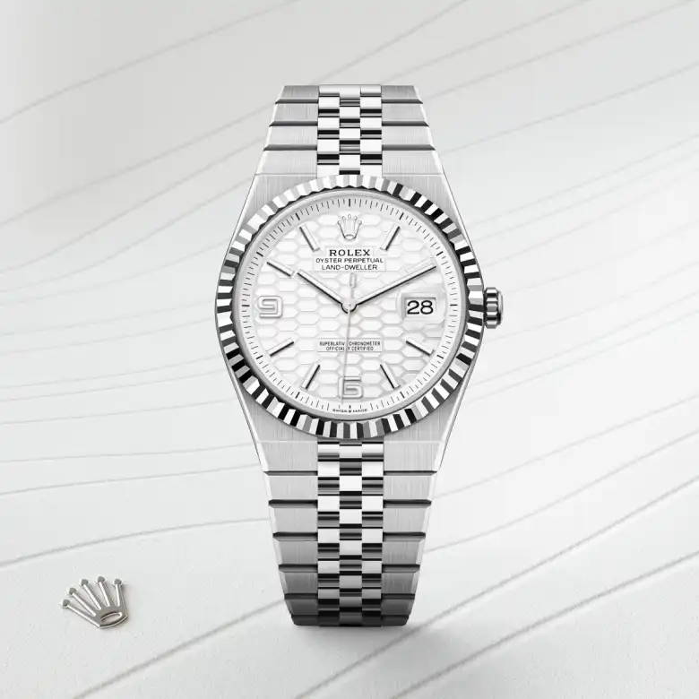 Rolex Land-Dweller 40 White Gold Rolesor Oystersteel, M127334-0001